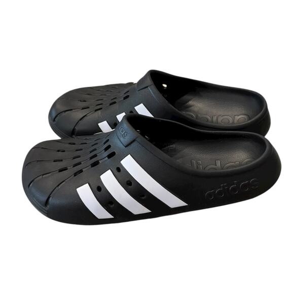 adidas Adilette Clog Black Cloud White Black Slip On GZ5886 Men's Sandals 13 - Picture 2 of 6